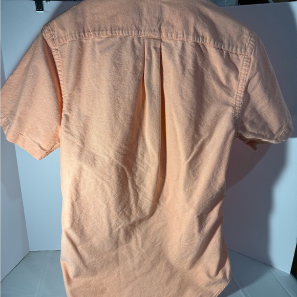Ralph Lauren Men's Peach Button Short Sleeve Shirt Size Medium Slim Fit - Picture 7 of 12